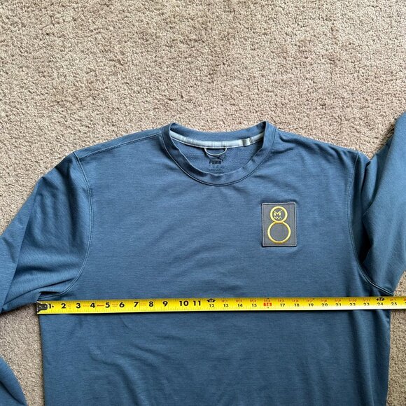 Puma Sweater Mens XL Crewneck Pullover Blue Long Sleeve - Picture 6 of 10